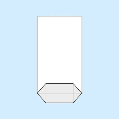 Kruisbodemzak, OPP-folie 75 x 130 mm