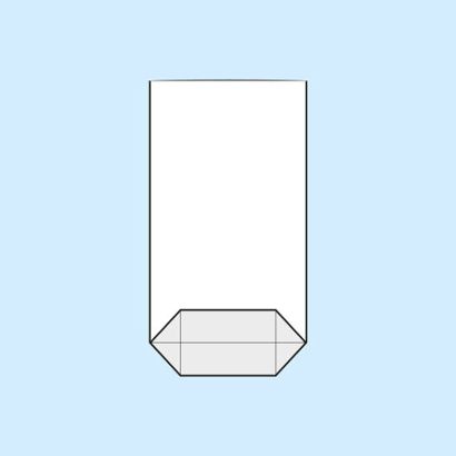Kruisbodemzak, OPP-folie 95 x 160 mm