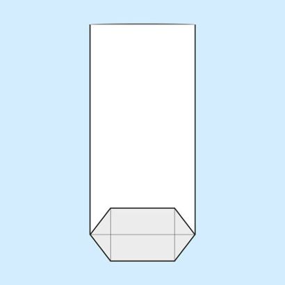 Kruisbodemzak, OPP-folie 125 x 250 mm