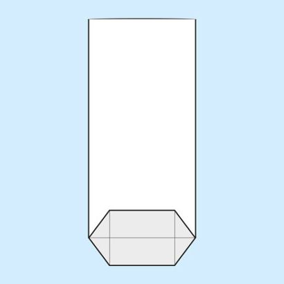 Kruisbodemzak, OPP-folie 130 x 260 mm