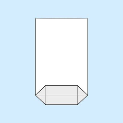 Kruisbodemzak, OPP-folie 145 x 210 mm