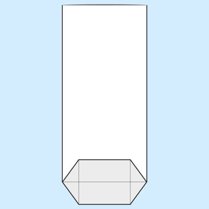 Kruisbodemzak, OPP-folie 160 x 330 mm