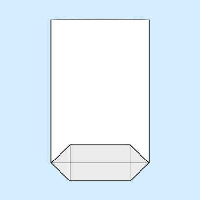Kruisbodemzak, OPP-folie 180 x 260 mm