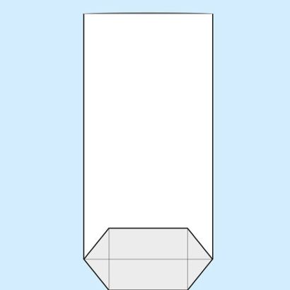 Kruisbodemzak, OPP-folie 180 x 340 mm