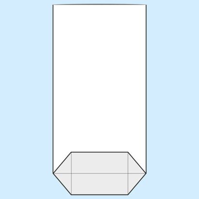 Kruisbodemzak, OPP-folie 210 x 370 mm