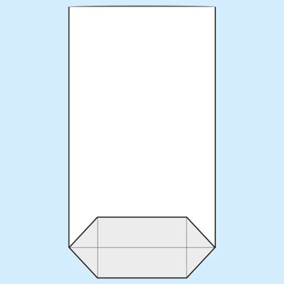 Kruisbodemzak, OPP-folie 230 x 375 mm