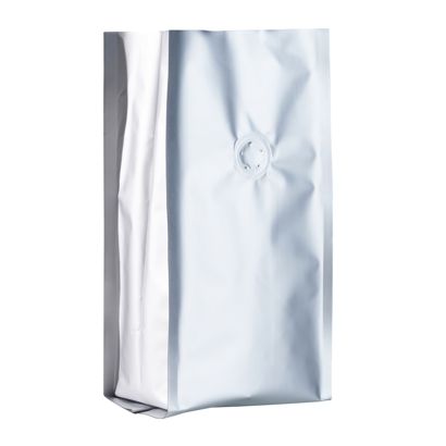 Koffiezakje met aromabeschermingsventiel, zilver 245 x 100 mm