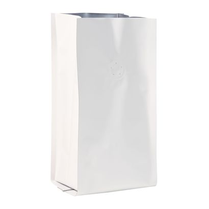 Koffiezakje met aromabeschermingsventiel, wit 245 x 100 mm