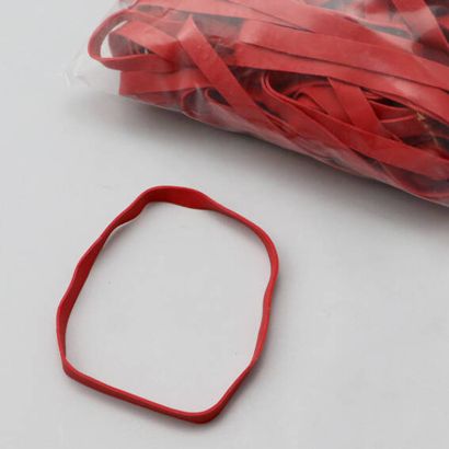 Rubberen elastieken, rood 10 mm | 100 mm