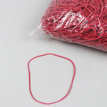 Rubberen elastieken, rood 2 mm | 100 mm