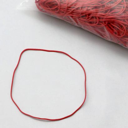 Rubberen elastieken, rood 1 mm | 120 mm