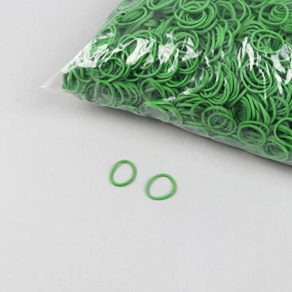 Rubberen elastieken, groen 1 mm | 15 mm