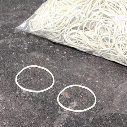 Rubberen elastieken, wit 1,5 mm | 50 mm