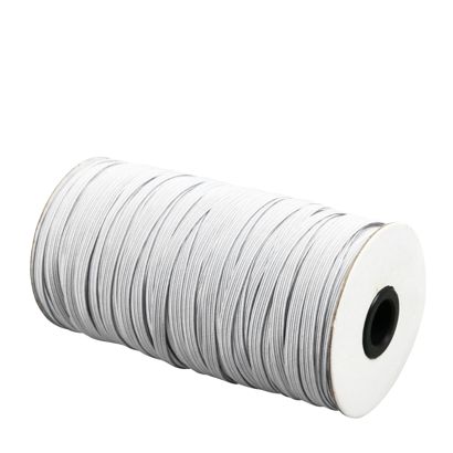 Elastiek plat 5 mm wit  | 100 m