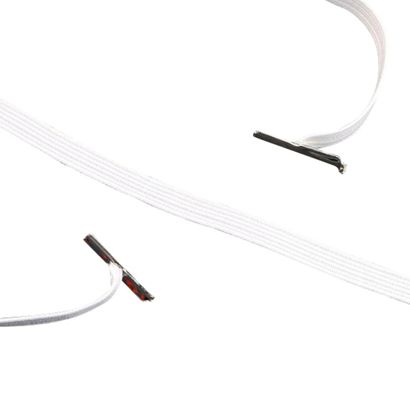 Plat elastiek 2-zijdig genippeld wit  | 340 mm