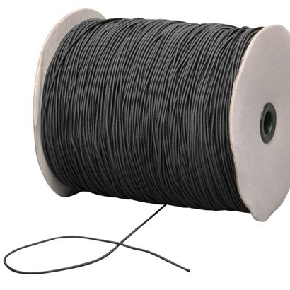 Elastiek op rol, 2,2 mm zwart 