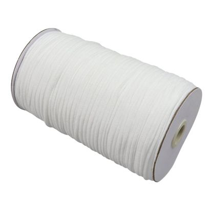 Elastiek, 3 mm, extra zacht wit  | 200 m