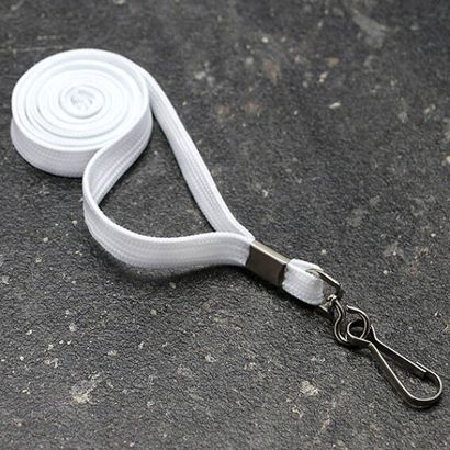 Lanyard, 10 mm breed null | met draaibare metalen haak