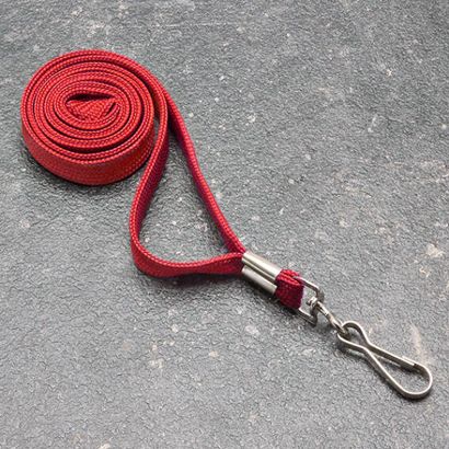 Lanyard, 10 mm breed null | met draaibare metalen haak