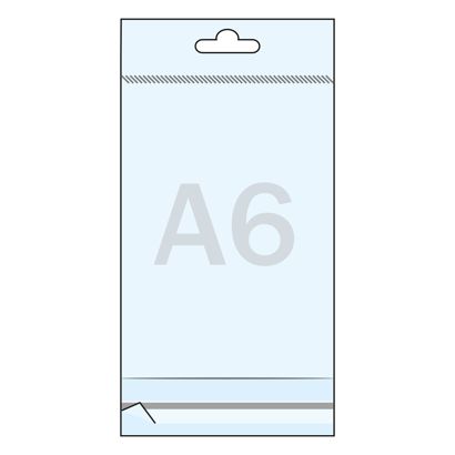 Plastic zakjes met eurosleuf en sluitstrook, OPP-folie 30 µm 110 x 155 mm 