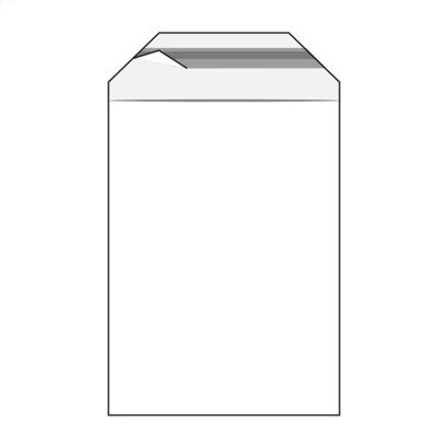 Mailing enveloppen met klep, hersluitbaar, PE-folie, transparant 119 x 162 mm - C6
