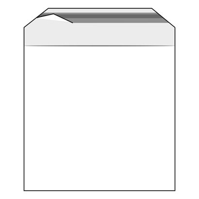 Mailing enveloppen met klep, hersluitbaar, PE-folie, transparant 220 x 220 mm