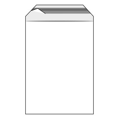 Mailing enveloppen met klep, hersluitbaar, PE-folie, transparant 300 x 400 mm