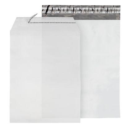Mailing enveloppen met klep, hersluitbaar, PE-folie, transparant 440 x 620 mm - A2  | 70 µm