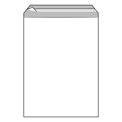 Mailing enveloppen met klep, afgeschuind, PP-folie, transparant 300 x 400 mm | 50 µm