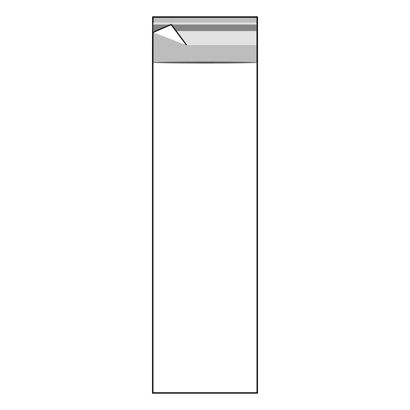 Mailing enveloppen met klep, hersluitbaar, OPP-folie, transparant 50 x 180 mm