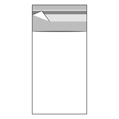 Mailing enveloppen met klep, hersluitbaar, OPP-folie, transparant 60 x 120 mm
