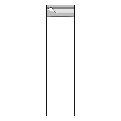 Mailing enveloppen met klep, hersluitbaar, OPP-folie, transparant 60 x 240 mm