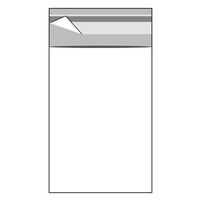 Mailing enveloppen met klep, hersluitbaar, OPP-folie, transparant 70 x 100 mm