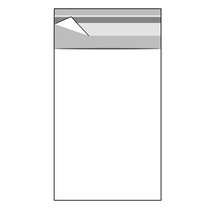 Mailing enveloppen met klep, hersluitbaar, OPP-folie, transparant 80 x 120 mm