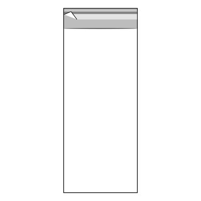 Mailing enveloppen met klep, hersluitbaar, OPP-folie, transparant 100 x 250 mm