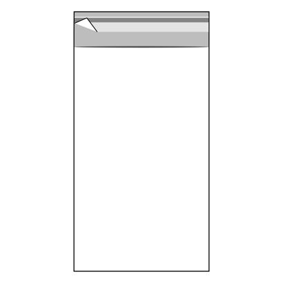 Mailing enveloppen met klep, hersluitbaar, OPP-folie, transparant 120 x 200 mm