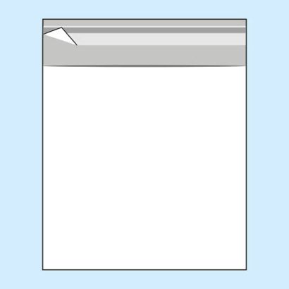 Mailing enveloppen met klep, hersluitbaar, OPP-folie, transparant 165 x 165 mm