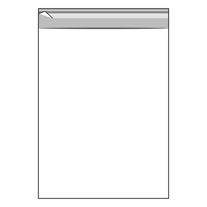 Mailing enveloppen met klep, hersluitbaar, OPP-folie, transparant 250 x 350 mm