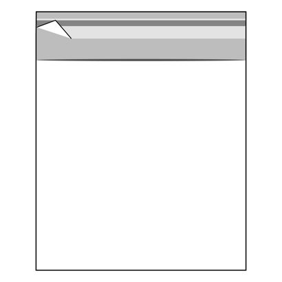 Mailing enveloppen met klep, hersluitbaar, OPP-folie, transparant 300 x 300 mm