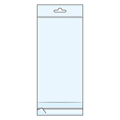 Plastic zakjes met eurosleuf en sluitstrook, OPP-folie 30 µm 115 x 220 mm