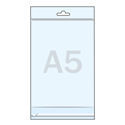 Plastic zakjes met eurosleuf en sluitstrook, OPP-folie 30 µm 155 x 215 mm