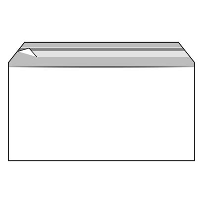 Mailing enveloppen met klep, afgeschuind, PP-folie, transparant 229 x 114 mm | 100 µm