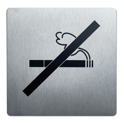 Informatiebord, roestvrij staal, 90 x 90 mm null