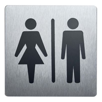 Informatiebord, roestvrij staal, 90 x 90 mm null