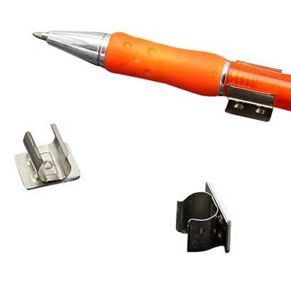 Penhouders, metaal, zelfklevend, vernikkeld 
