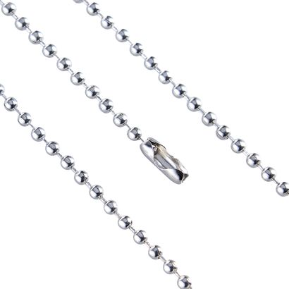 Kogelketting met sluiting 200 mm | 2.4 mm | zilver  |  