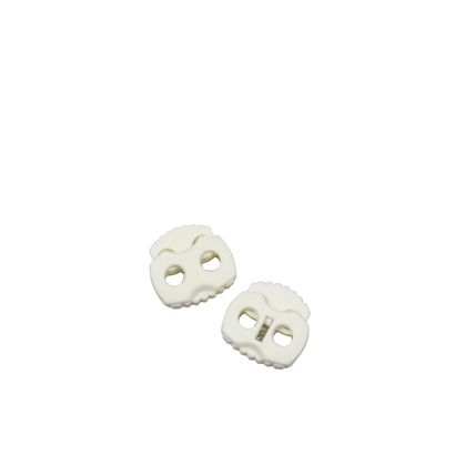 Koordstoppers, 2-gaats, tot 4,5 mm dikte, wit 