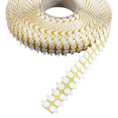 Dubbelzijdige kleefrondjes, PE-foam, 1 mm dik, sterk/sterk 25 mm | 2.500 STK