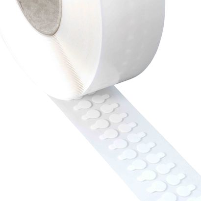 Dubbelzijdige kleefrondjes, puur acrylaat, 1 mm dik, sterk/sterk 20 mm | 3.000 STK