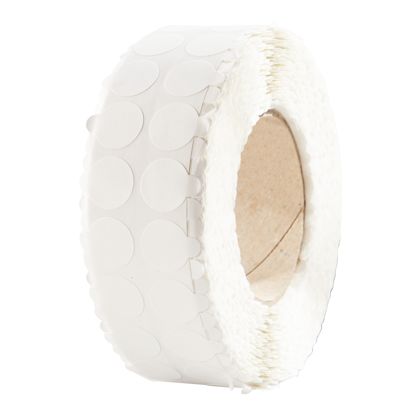 Dubbelzijdige kleefrondjes, PET folie, sterk/zwak 20 mm | 5.000 STK